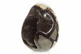 Septarian Dragon Egg Geode - Sparkly Black Crystals #329492-2
